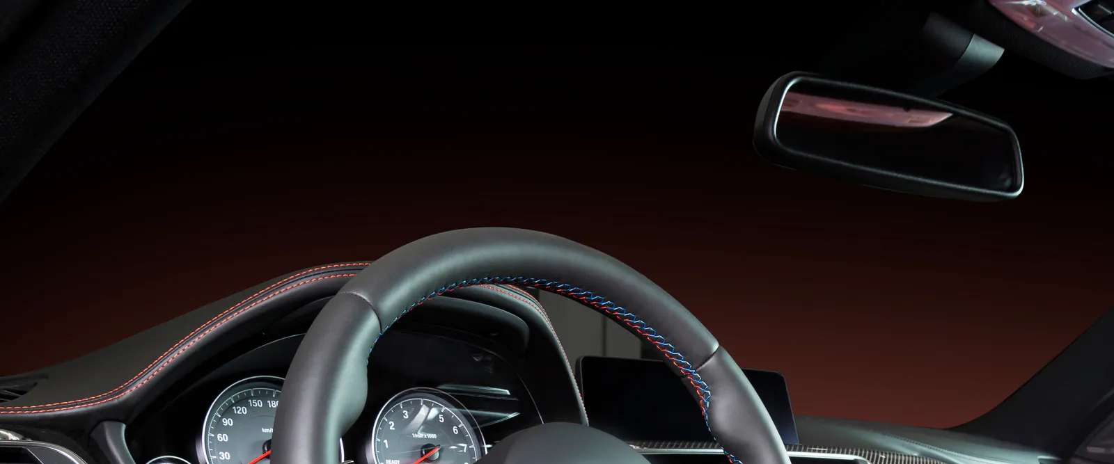 BMW M steering wheel and instrument cluster